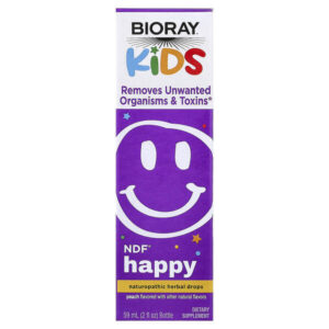 NDF® Happy, для детей, персиковый вкус, 59 мл (2 жидк. унции) — Bioray