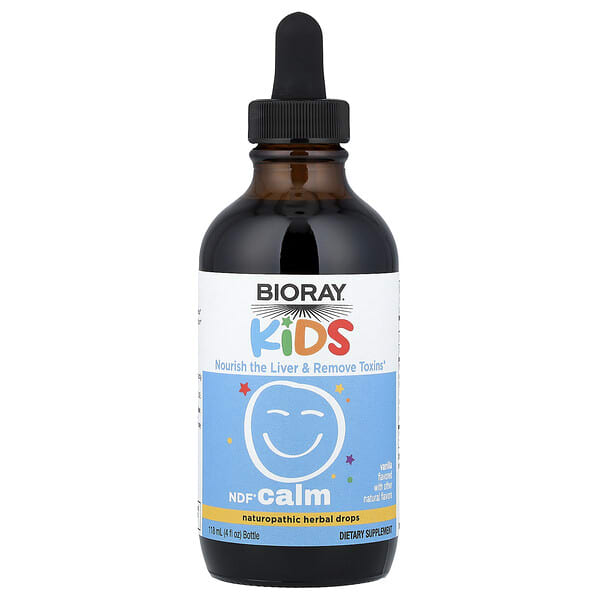 bry56855_v_53.jpg Kids, NDF® Calm, детская успокоительная добавка, со вкусом ванили, 118 мл (4 жидк. унции) — Bioray