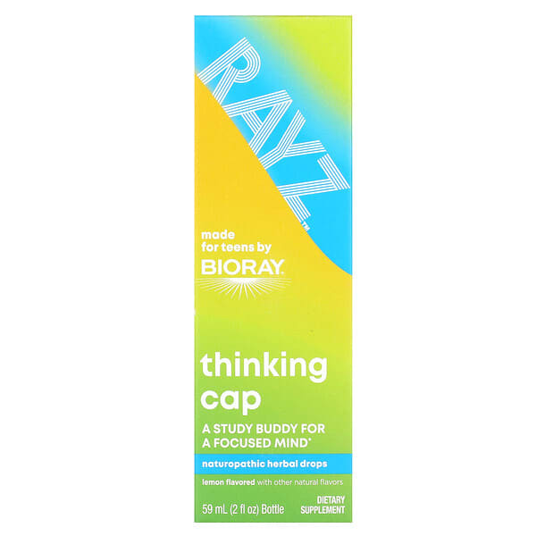 bry67938_v_36.jpg Rayz, Thinking Cap, натуропатические травяные капли, лимон, 59 мл (2 жидк. унц.) — Bioray