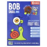 фруктовые рулетики, яблоко и голубика, 10 рулетов по 10 г (0,35 унции) — Bob Snail