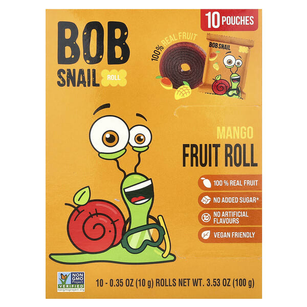 bsl66940_v_37.jpg Fruit Roll, манго, 10 пакетиков по 10 г (0,35 унции) — Bob Snail