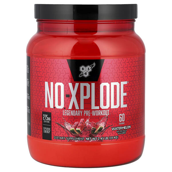 bsn00157_v_51.jpg NO-XPLODE®, Legendary Pre-Workout, предтренировочный комплекс, со вкусом арбуза, 1,11 кг (2,45 фунта) — BSN