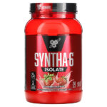 Syntha-6®, изолят, протеиновая смесь для приготовления напитка, клубничный молочный коктейль, 912 г (2,01 фунта) — BSN