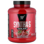 Syntha-6®, изолят, протеиновая смесь для приготовления напитка, клубничный молочный коктейль, 1,82 кг (4,02 фунта) — BSN