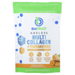 Ageless Multi Collagen® с куркумой, золотистое молоко, 304 г (10,7 унции) — BioTRUST