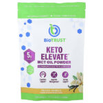 Keto Elevate™, порошок из масла MCT, французская ваниль, 181 г (6,3 унции) — BioTRUST