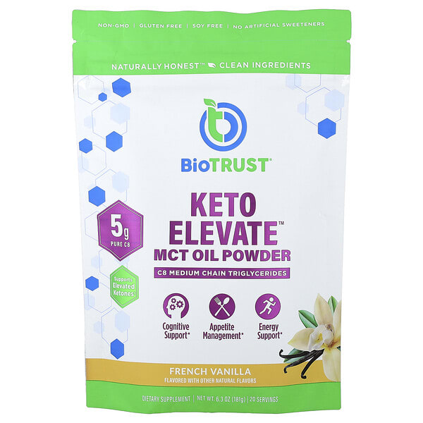 bsr02007_v_6.jpg Keto Elevate™, порошок из масла MCT, французская ваниль, 181 г (6,3 унции) — BioTRUST