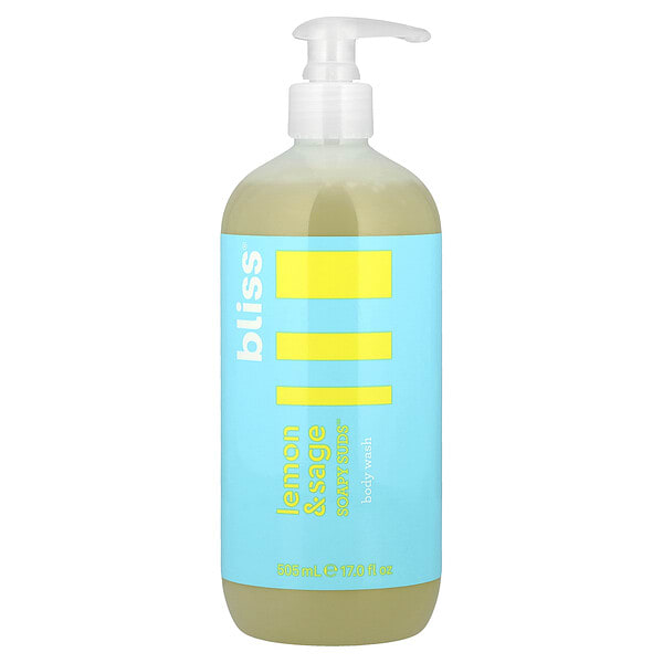 bss10020_v_8.jpg Soapy Suds™, гель для душа, лимон и шалфей, 505 мл (17 жидк. Унций) — Bliss