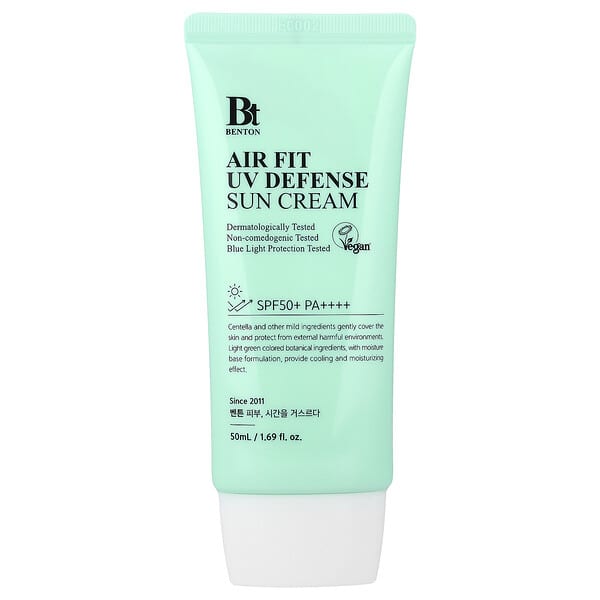 btn99155_v_47.jpg Air Fit UV Defense, солнцезащитный крем, SPF 50 / PA ++++, 50 мл (1,69 жидк. унц.) — Benton