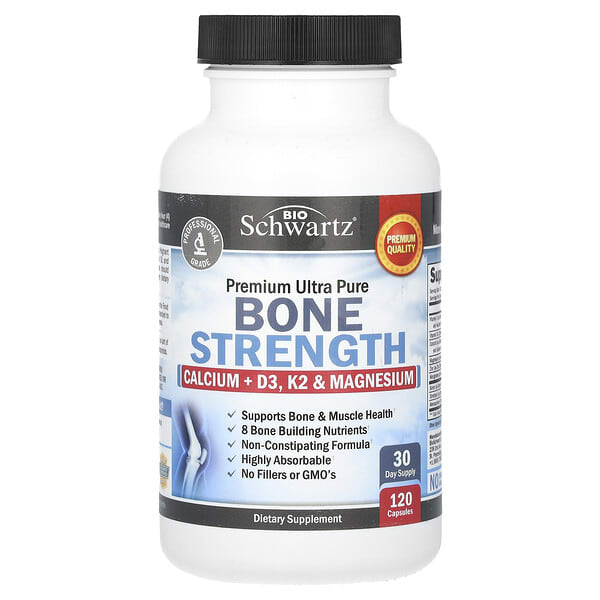 btz51200_v_8.jpg Bone Strength, кальций + D3, K2 и магний, 120 капсул — BioSchwartz