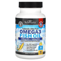 рыбий жир с омега-3, лимонный вкус, 90 капсул — BioSchwartz