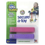 Secure-A-Toy, для детей от 4 месяцев, розовый и фиолетовый, 2 шт. — Baby Buddy