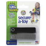 Secure-A-Toy, для детей от 4 месяцев, черный и серый, 2 ремешка — Baby Buddy