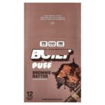 Puff, протеиновые батончики, тесто для брауни, 12 батончиков по 40 г (1,41 унции) — Built