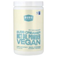 Bubs Creamer, масло MCT в порошке, без добавок, 300 г (10,6 унции) — BUBS Naturals