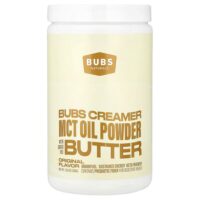 Bubs Creamer, порошок из масла MCT с маслом от коров травяного откорма, оригинальный вкус, 300 г (10,6 унции) — BUBS Naturals