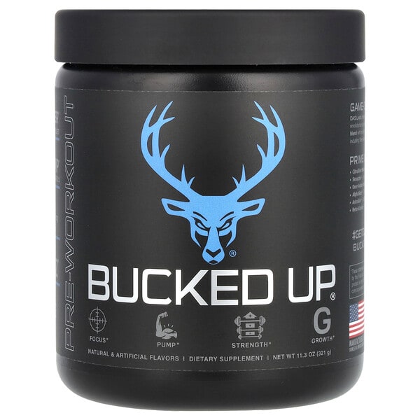 bup00701_v_16.jpg Перед тренировкой, Blue Raz, 321 г (11,3 унции) — Bucked Up
