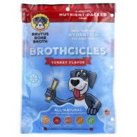 Brothcicles, для взрослых собак, с индейкой, 6 тюбиков по 59 мл (2 жидк. унции) — Brutus Bone Broth