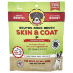 Skin &coat, овощной рецепт, для собак любого возраста, лосось, 99 г (3,5 унции) — Brutus Bone Broth