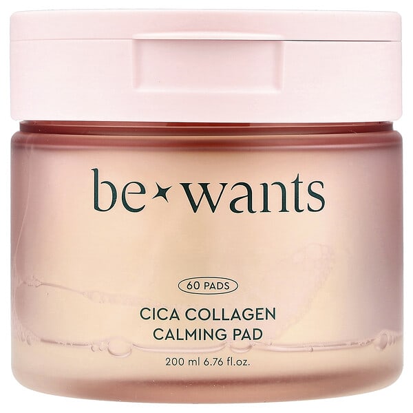 bwa04517_v_17.jpg Cica Collagen Calming Pad, 60 подушечек, 200 мл (6,76 жидк. Унции) — Bewants