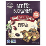Crisps, крекеры-снеки, оливки и заатар, 113 г (4 унции) — Better with Buckwheat