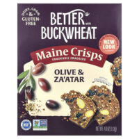 Crisps, крекеры-снеки, оливки и заатар, 113 г (4 унции) — Better with Buckwheat