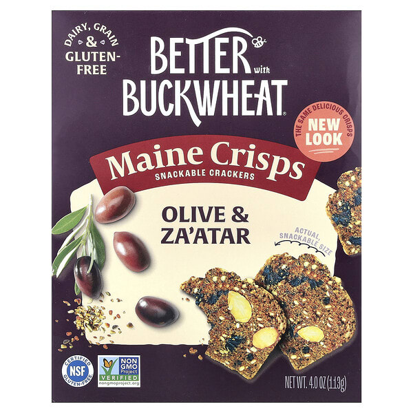 bwb67404_v_34.jpg Crisps, крекеры-снеки, оливки и заатар, 113 г (4 унции) — Better with Buckwheat