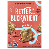 Гречневые крекеры, морская соль, 120 г (4,25 унции) — Better with Buckwheat
