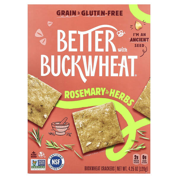 bwb67407_v_34.jpg Гречневые крекеры, розмарин и травы, 120 г (4,25 унции) — Better with Buckwheat