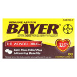 Натуральный аспирин, 325 мг, 100 таблеток, покрытых оболочкой — Bayer