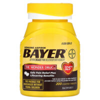 натуральный аспирин, 325 мг, 200 таблеток, покрытых оболочкой — Bayer