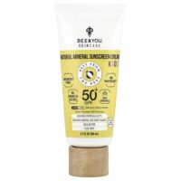 Детский, солнцезащитный крем с натуральными минералами, SPF 50+, 80 мл (2,7 жидк. Унции) — Bee & You