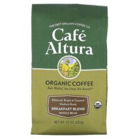 Organic Coffee, смесь для завтрака, цельные зерна, средняя обжарка, 283 г (10 унций) — Cafe Altura