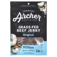 Вяленое мясо травяного откорма, оригинальное, 71 г (2,5 унции) — Country Archer Jerky