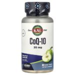 коэнзим Q10, со вкусом зеленого яблока, 30 мг, 90 микротаблеток — KAL