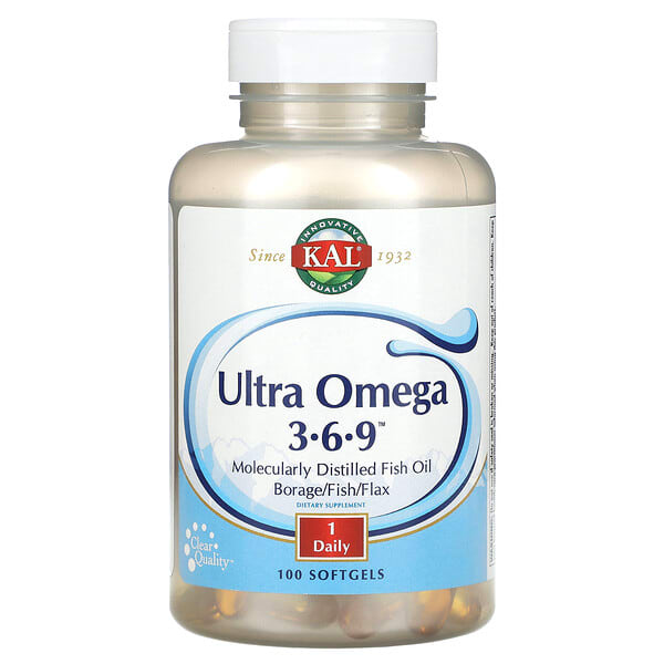 cal17600_v_28.jpg Ultra Omega 3-6-9, 100 мягких таблеток — KAL
