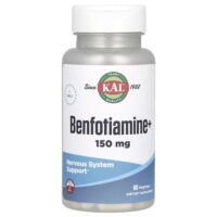 Benfotiamine+, 150 мг, 60 капсул с оболочкой из ингредиентов растительного происхождения — KAL