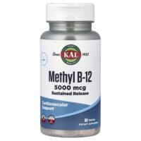 Methyl B-12, метилкобаламин, длительное высвобождение, 5000 мкг, 60 таблеток — KAL