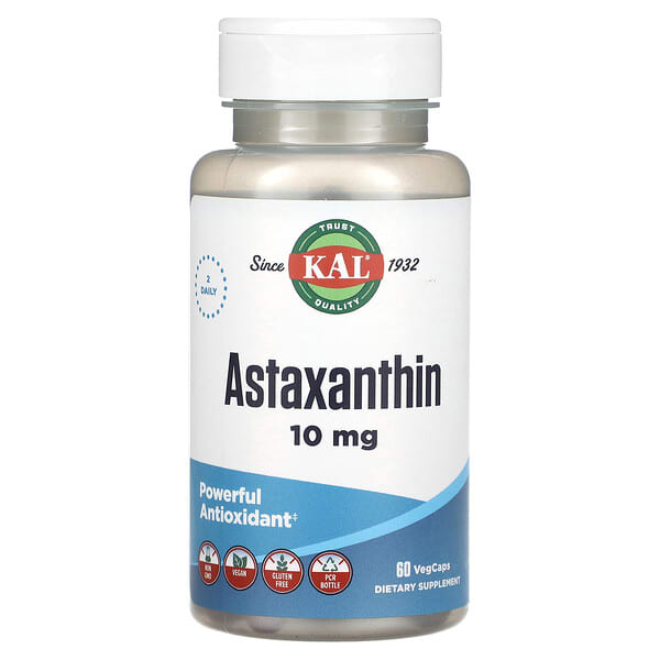 cal61160_v_26.jpg астаксантин, 60 растительных капсул (5 мг в 1 капсуле) — KAL