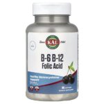 B6, B12, фолиевая кислота, со вкусом черешни, 60 пастилок — KAL