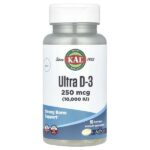 Ultra D-3, витамин D3, 250 мкг (10 000 МЕ), 90 мягких таблеток — KAL