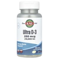 Ultra D-3, витамин D3, 250 мкг (10 000 МЕ), 90 мягких таблеток — KAL