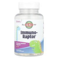 Dinosaurs®, Immuno-Raptor™, добавка для поддержки иммунитета, со вкусом апельсина, 60 жевательных таблеток — KAL