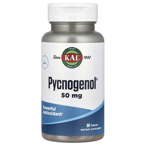 cal85030_v_25.jpg Pycnogenolv, 50 мг, 30 таблеток — KAL