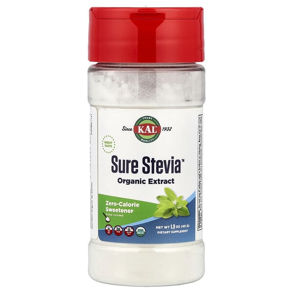 cal85992_v_47.jpg Organic Sure™, экстракт органической стевии, 40 г (1,3 унции) — KAL