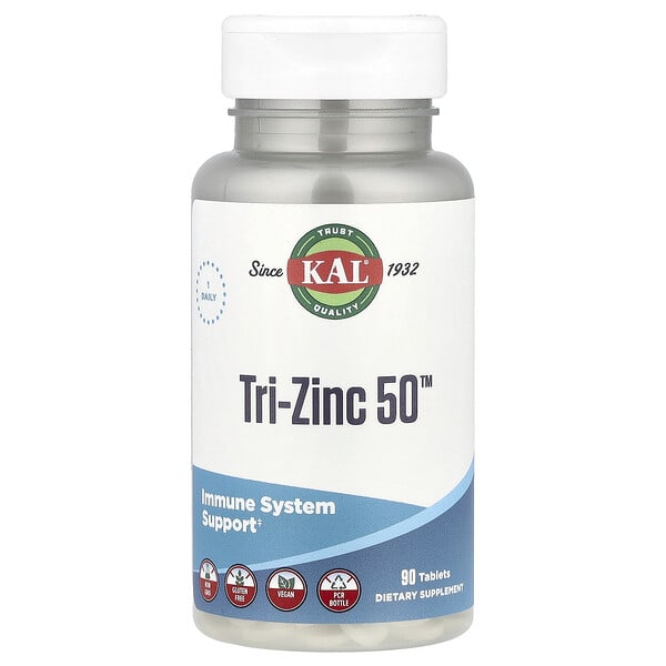 cal95509_v_24.jpg Tri-Zinc 50™, 90 таблеток (50 мг в 1 таблетке) — KAL