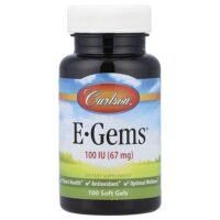 E-Gems®, 67 мг (100 МЕ), 100 капсул — Carlson