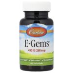 E-Gems®, 400 МЕ (268 мг), 60 капсул — Carlson