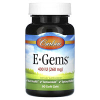 E-Gems, 268 мг (400 МЕ), 90 мягких таблеток — Carlson