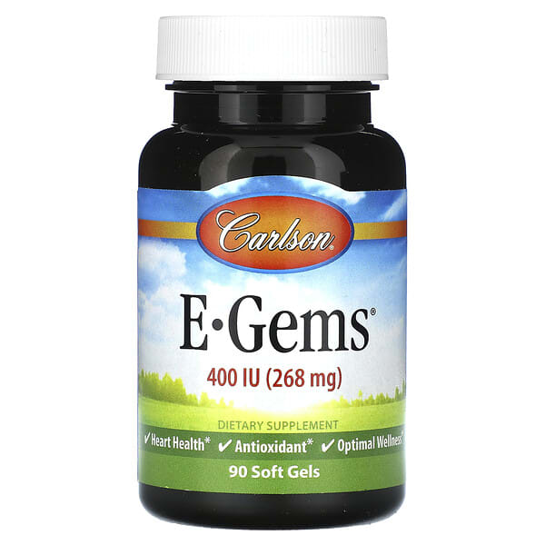 car00344_v_8.jpg E-Gems, 268 мг (400 МЕ), 90 мягких таблеток — Carlson